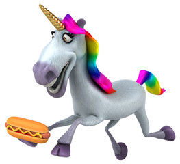  Fun unicorn - 3D Illustration