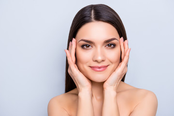 detox botox collagen vitamins minerals treatment therapy concept. gorgeous aesthetic woman with natu