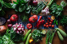Fresh Vegetables On Table