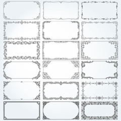 Wall Mural - Decorative rectangle frames and borders set vector