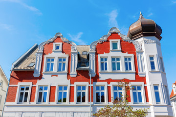 historic buildings in Bergen auf Ruegen, Germany