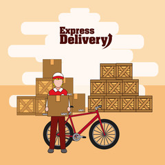 Canvas Print - Express delivery concept