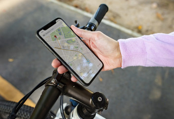 Sticker - Navigation map on a smartphone screen