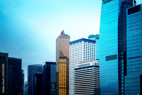 Plakat Hongkong widok na miasto