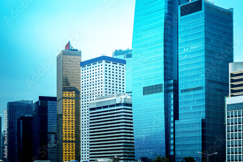 Plakat Hongkong widok na miasto