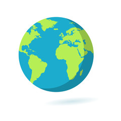 flat earth icon. planet symbol illustration. globe sign.