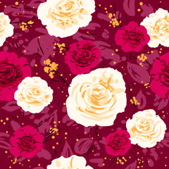 Poster - Red trendy flowers