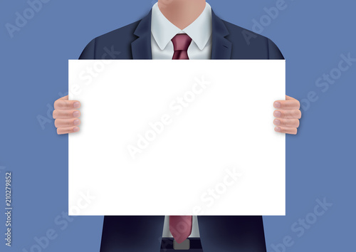Pancarte Presentation Homme Fond Poster Panneau Concept Entreprise Affiche Stock Vector Adobe Stock