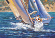Artwork. Sailing regatta. Author: Nikolay Sivenkov.
