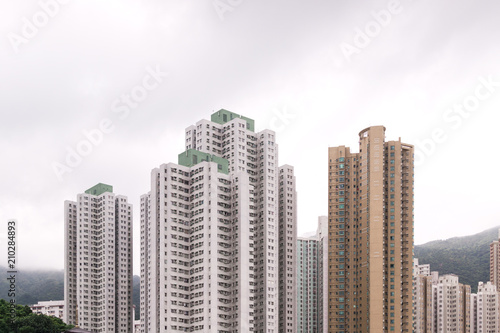 Plakat Budynki w Hongkongu