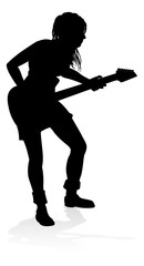 Poster - Musician Guitarist Silhouette