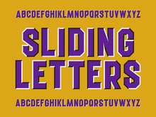 Optical Illusion Alphabet Of Sliding Letters.