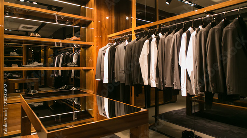 Cuadros en Lienzo A luxury store with men clothing.