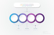Vector Infographic 3d circle label template design.Infograph with 4 number options or steps