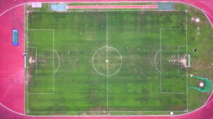 Canvas Print - Top view of football court