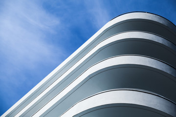 round white concrete facade