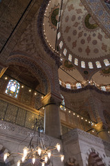 Wall Mural - Interior Views of the Blue Mosque (Sultan Ahmet Mosque) in Istanbul, Turkey