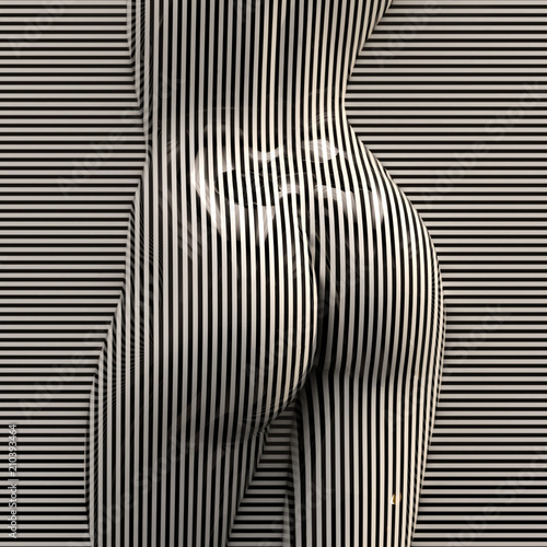 Fotografía 3d Geometric Stripped Pattern Illustration Art