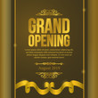 Grand Opening Poster Event with golden Ribbon and vintage style