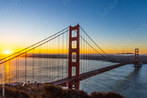 Plakat Golden Gate Bridge sunrise