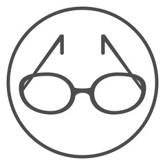 Sticker - Eyeglasses icon. Vector.