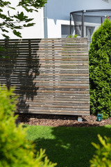 Wall Mural - garden outdoor fence divider wooden and green