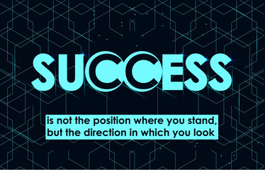 success quote in modern typography