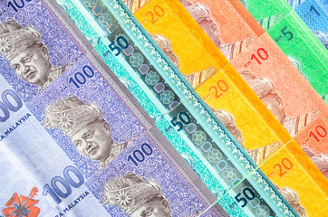 Wall Mural - Malaysian ringgit banknotes background. Financial concept.