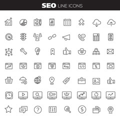 Wall Mural - big seo icon set
