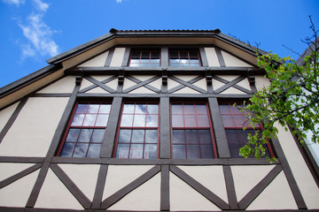 old house in medieval village in california