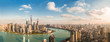 Panorama view of Shanghai city. 