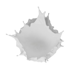 Fototapete - 3d render of liquid splash isolated on white background with clipping path
