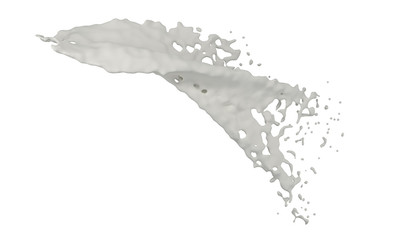 Leinwandbilder - 3d render of liquid splash isolated on white background with clipping path
