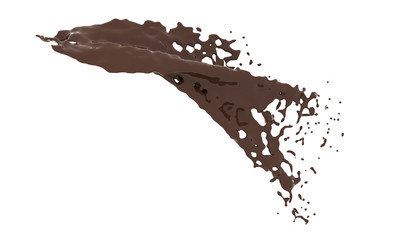 Leinwandbilder - 3d render of liquid splash isolated on white background with clipping path