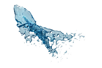 Fototapete - 3d render of liquid splash isolated on white background with clipping path