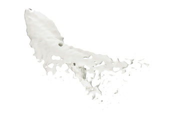 Leinwandbilder - 3d render of liquid splash isolated on white background with clipping path