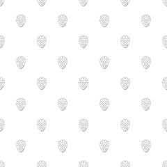 Sticker - Strawberry background from line icon. Linear vector pattern