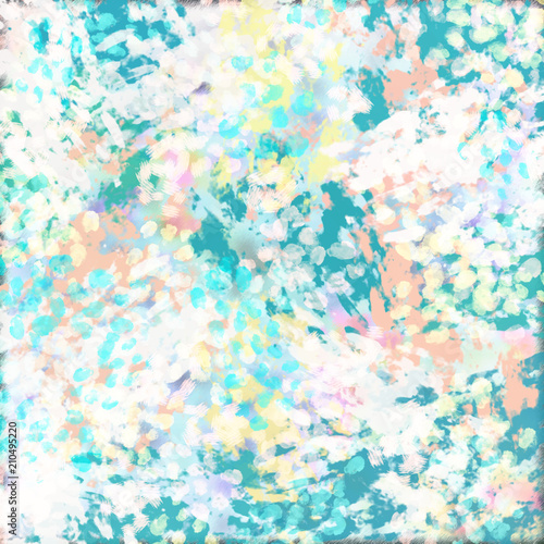 Abstract Art Digital Oil Paint Pastel Color Banner Display