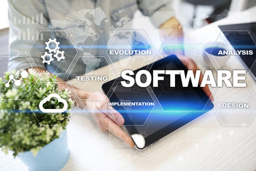 software development. data digital programs system technology concept.