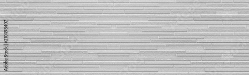 Fototapeta Panorama of Modern white stone wall pattern and background