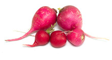 Red Radish Is Isolated On A White Background