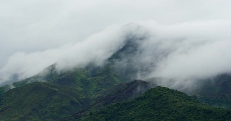 Wall Mural - Beautiful cloud coming to mountain