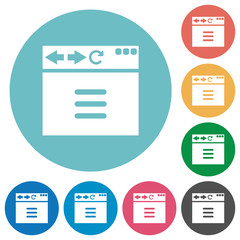 Poster - Browser options flat round icons