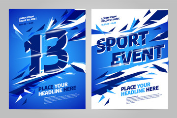 Wall Mural - Vector layout design template for sport event, tournament or championship.