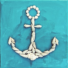 Marine Anchor Made Of Seashells