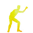 © zolotons - white background, watercolor silhouette man dancing
