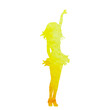 © zolotons - white background, watercolor silhouette girl dancing
