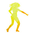 © zolotons - white background, watercolor silhouette girl dancing