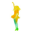 © zolotons - watercolor silhouette girl dancing