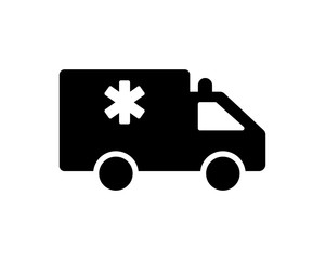 Canvas Print - ambulance silhouette medical medicare health care pharmacy clinic image vector icon